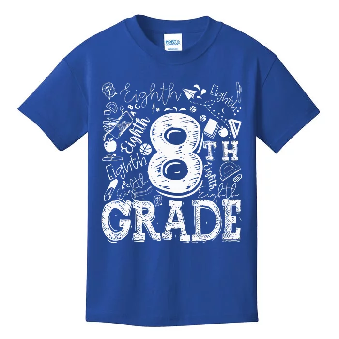 8th Grade Typography Team Teacher Back To School Kids T-Shirt