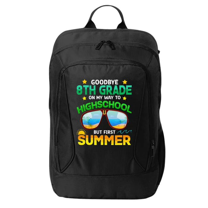 8th Grade Way To High School Grade First Summer Graduation City Backpack