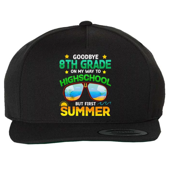 8th Grade Way To High School Grade First Summer Graduation Wool Snapback Cap