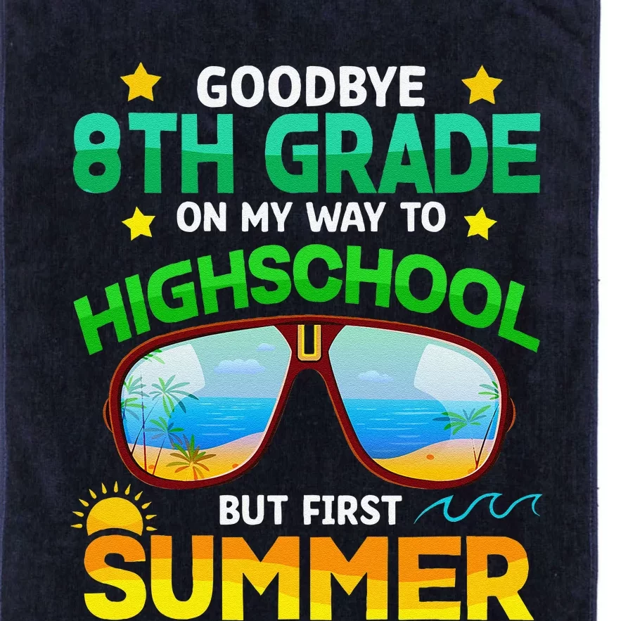 8th Grade Way To High School Grade First Summer Graduation Platinum Collection Golf Towel