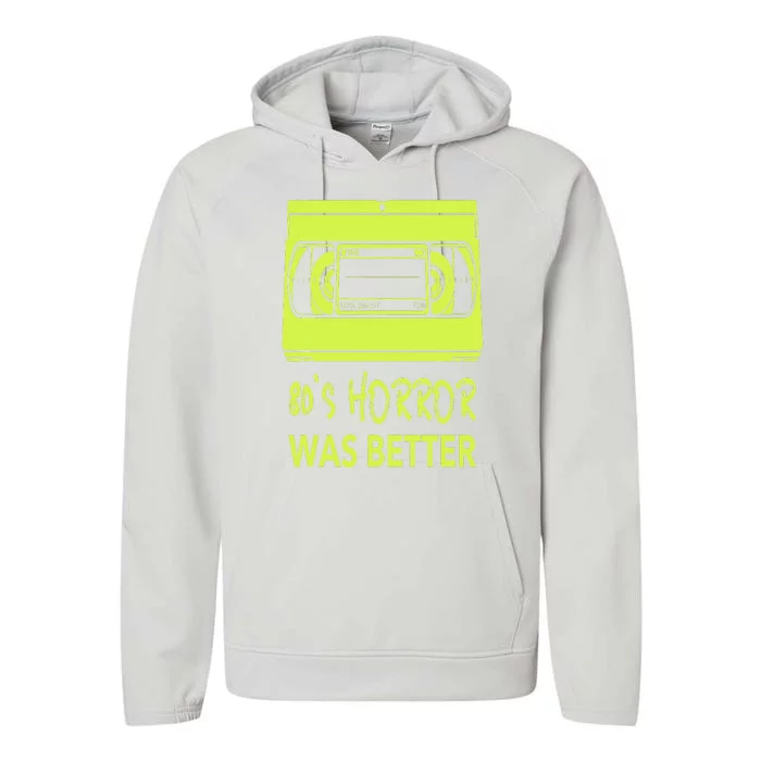 80s Horror Was Better  Funny 80's horror movie lovers Performance Fleece Hoodie