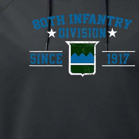 80th Infantry Division Veteran Military Father Day Christmas Performance Fleece Hoodie