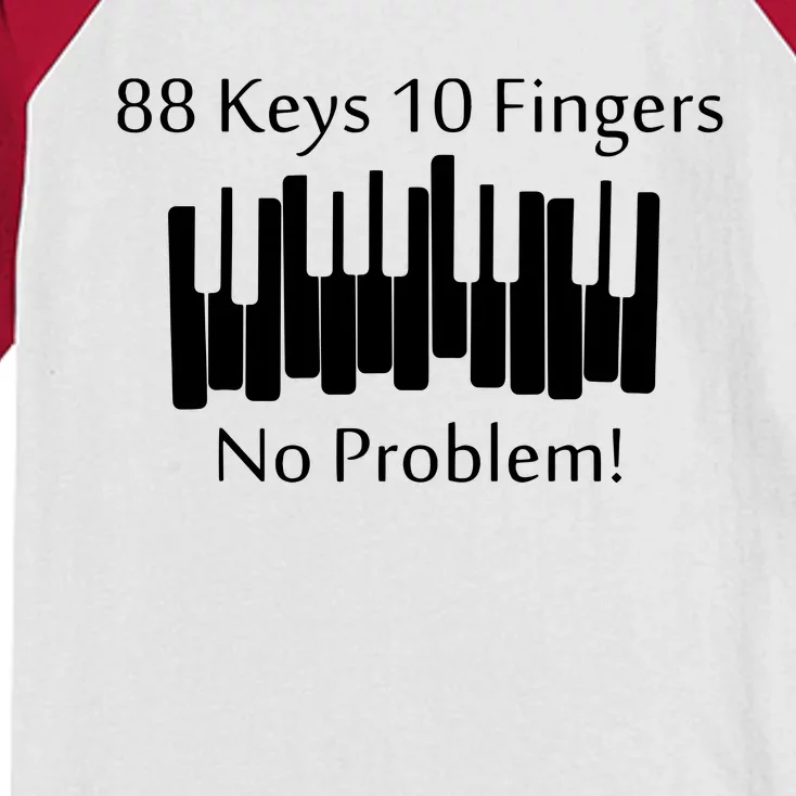 88 Keys 10 Fingers No Problem Piano Keyboard Gift Kids Colorblock Raglan Jersey