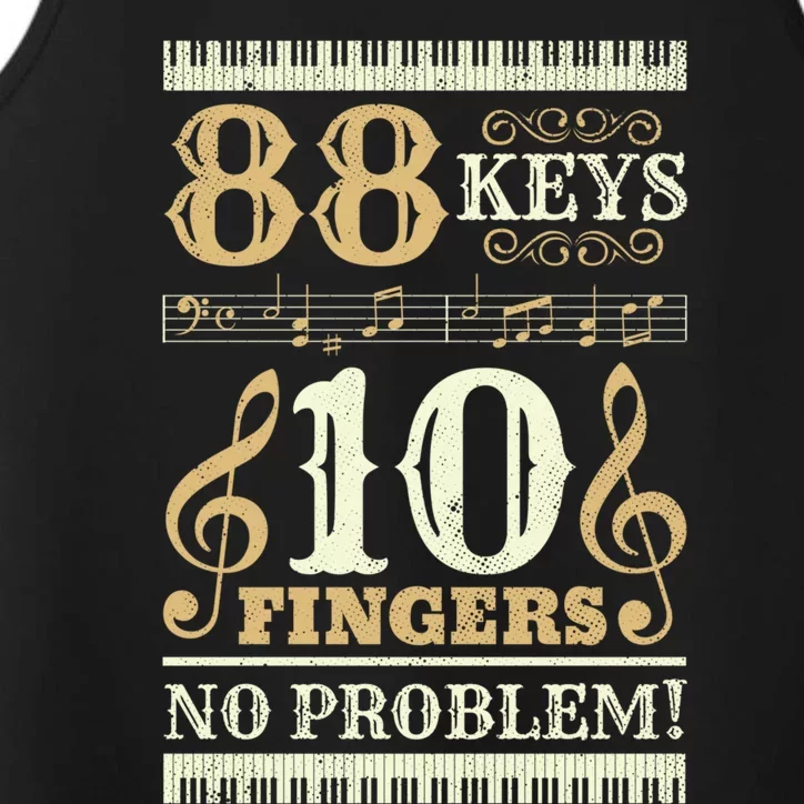 88 Keys 10 Fingers Piano Lover Players Gift Funny Musical Pianist Gift Performance Tank