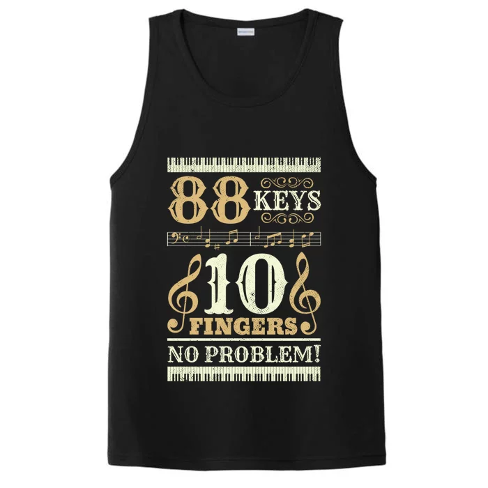 88 Keys 10 Fingers Piano Lover Players Gift Funny Musical Pianist Gift Performance Tank