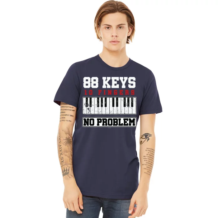 88 Keys Pianist Grand Piano Keyboard Key Music Musician Gift Premium T-Shirt