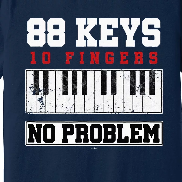 88 Keys Pianist Grand Piano Keyboard Key Music Musician Gift Premium T-Shirt