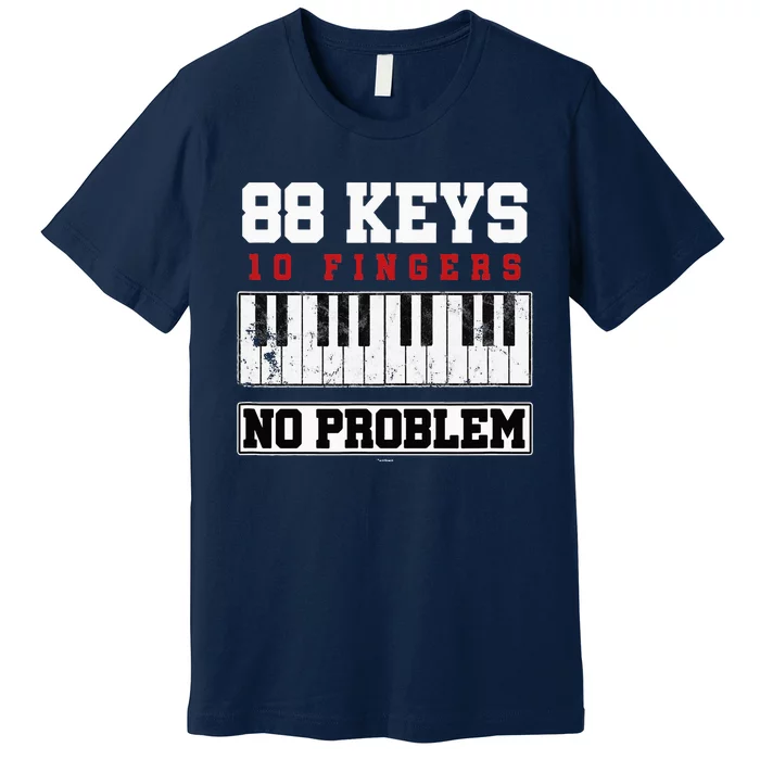 88 Keys Pianist Grand Piano Keyboard Key Music Musician Gift Premium T-Shirt