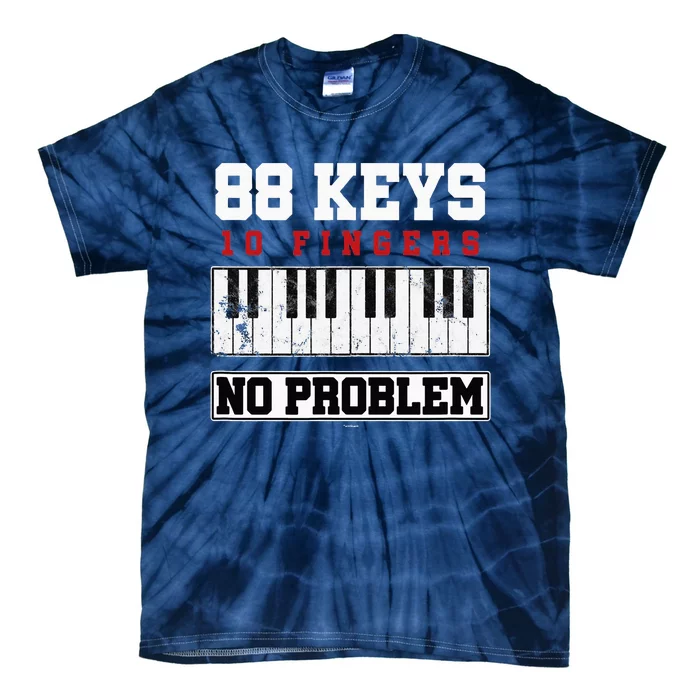 88 Keys Pianist Grand Piano Keyboard Key Music Musician Gift Tie-Dye T-Shirt