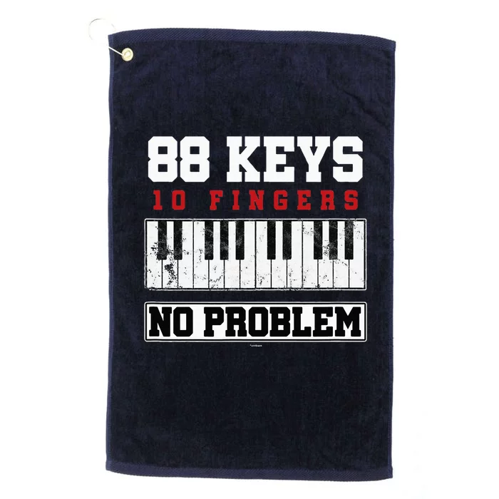 88 Keys Pianist Grand Piano Keyboard Key Music Musician Gift Platinum Collection Golf Towel