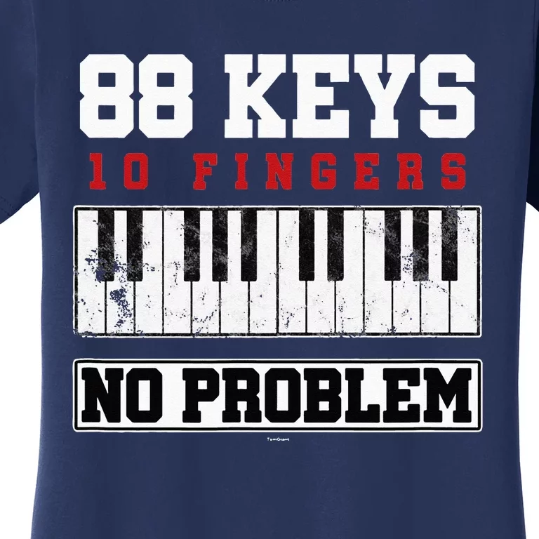 88 Keys Pianist Grand Piano Keyboard Key Music Musician Gift Women's T-Shirt