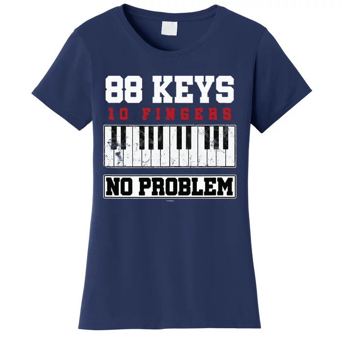 88 Keys Pianist Grand Piano Keyboard Key Music Musician Gift Women's T-Shirt