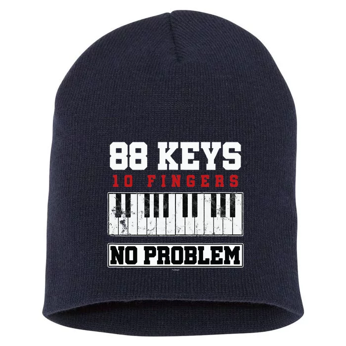 88 Keys Pianist Grand Piano Keyboard Key Music Musician Gift Short Acrylic Beanie