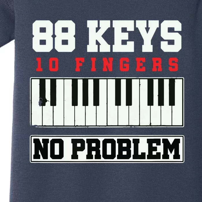 88 Keys Pianist Grand Piano Keyboard Key Music Musician Gift Baby Bodysuit