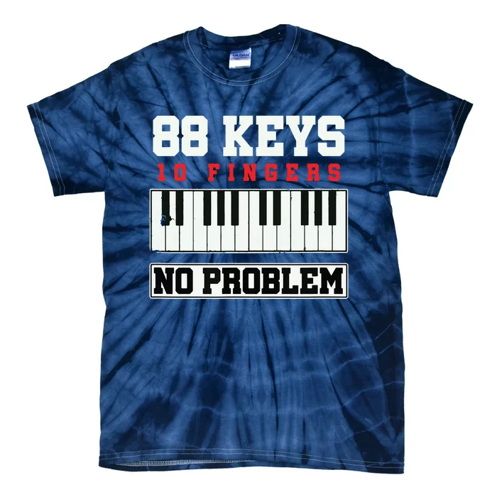 88 Keys Pianist Grand Piano Keyboard Key Music Musician Gift Tie-Dye T-Shirt