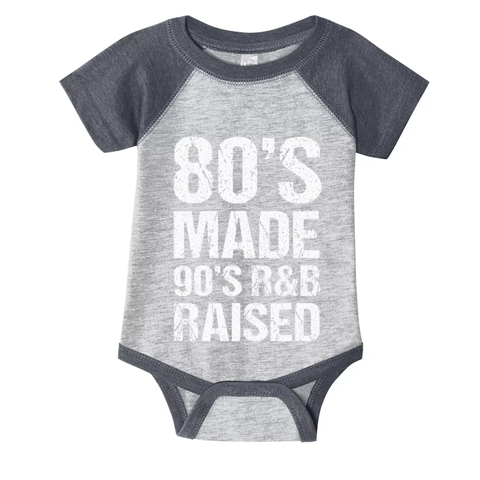 80S Made 90S R&B Raised Old School Rnb Music Lover Infant Baby Jersey Bodysuit