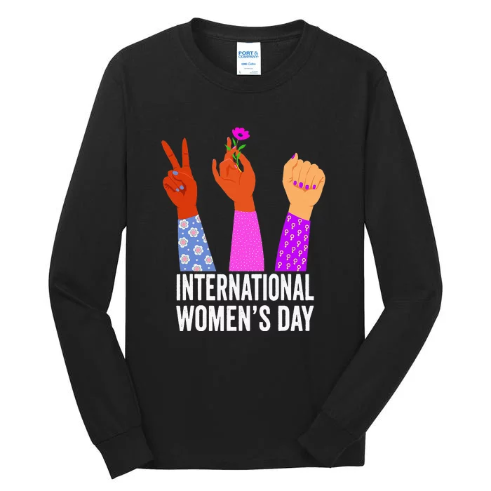 8 March Happy Womens Day International Womens Day Tall Long Sleeve T-Shirt