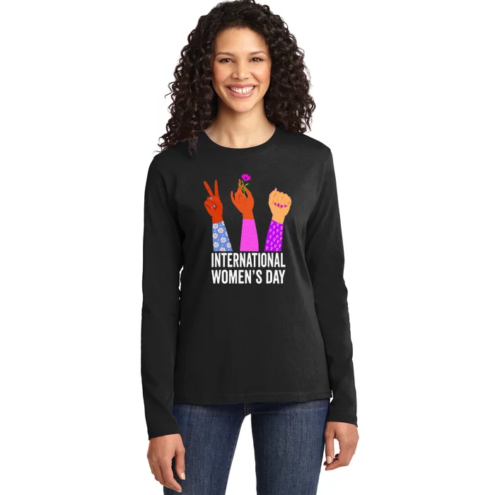 8 March Happy Womens Day International Womens Day Ladies Long Sleeve Shirt