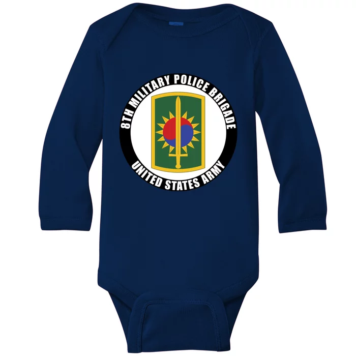 8th Military Police Brigade United States Army Veteran Gift Baby Long Sleeve Bodysuit