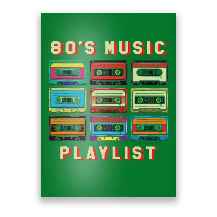 80s Music Playlist 1980 80s Cassette Collector Poster