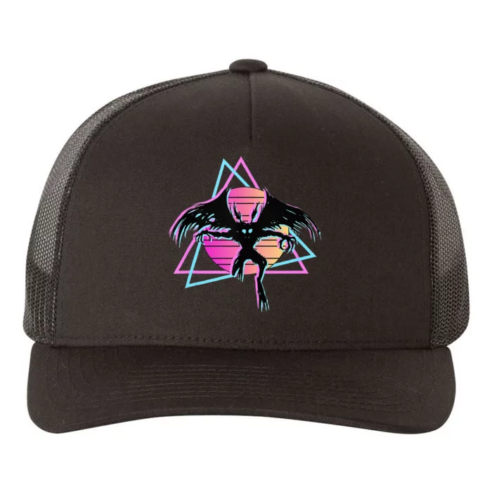 80s Mothman Retro Cryptid Yupoong Adult 5-Panel Trucker Hat