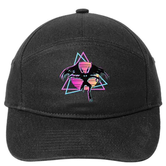 80s Mothman Retro Cryptid 7-Panel Snapback Hat