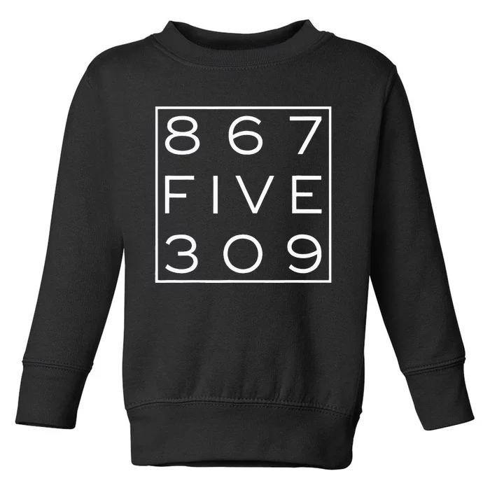 8675309 Nostalgic and Funny 80s Toddler Sweatshirt