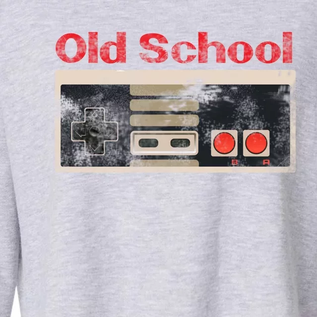 80's Old School Video Game Controller Retro Gift Cropped Pullover Crew