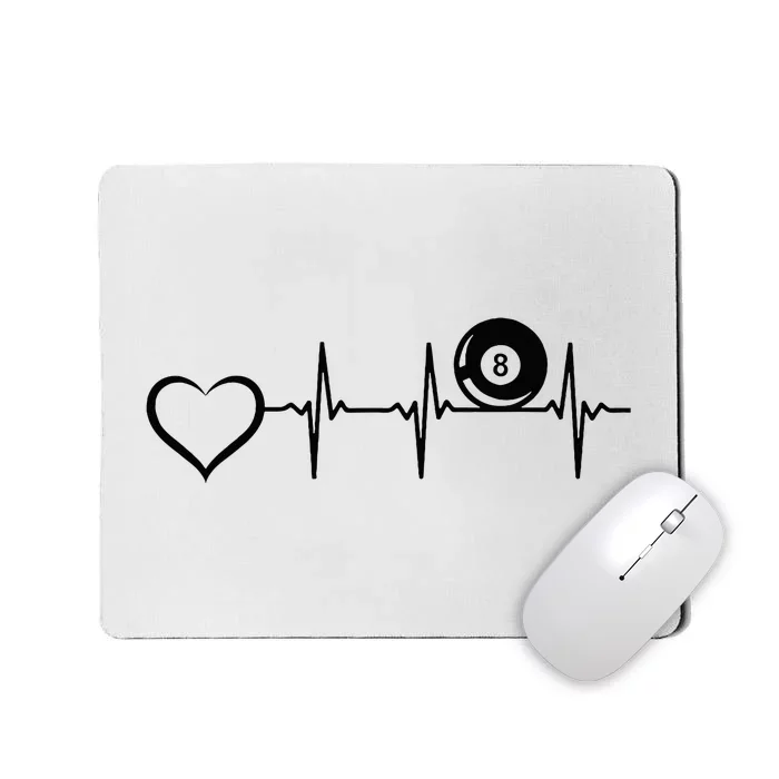 8ball Pool Billiards Billiard Heartbeat Heart Mousepad