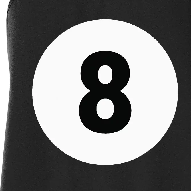 8 Pool Ball 8 Billiards Costume Halloween Group Matching Women's Racerback Tank