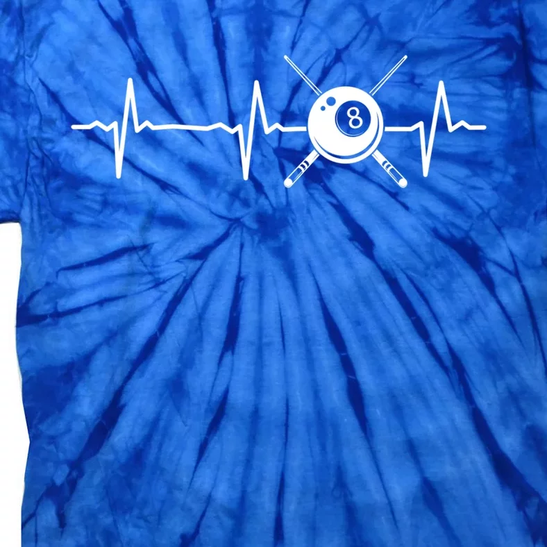 8ball Pool Billiards Billiard Heartbeat Gift Tie-Dye T-Shirt