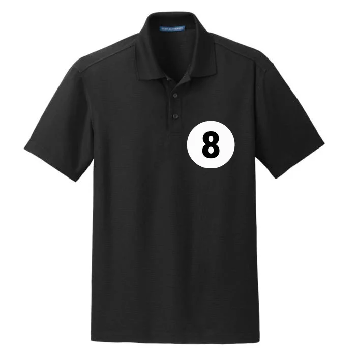 8 Pool Ball 8 Billiards Costume Halloween Group Matching Dry Zone Grid Performance Polo