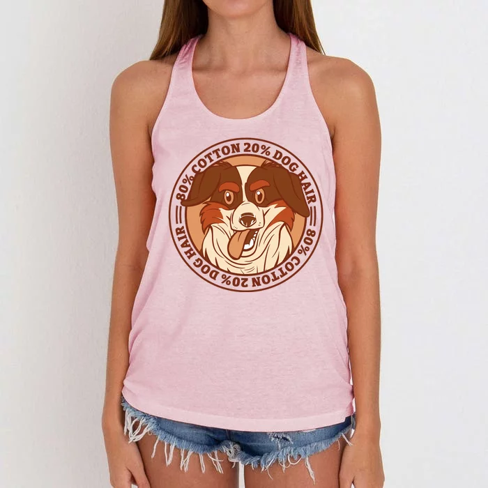 80 Percent Cotton 20 Percent Dog Hair Funny Women's Knotted Racerback Tank