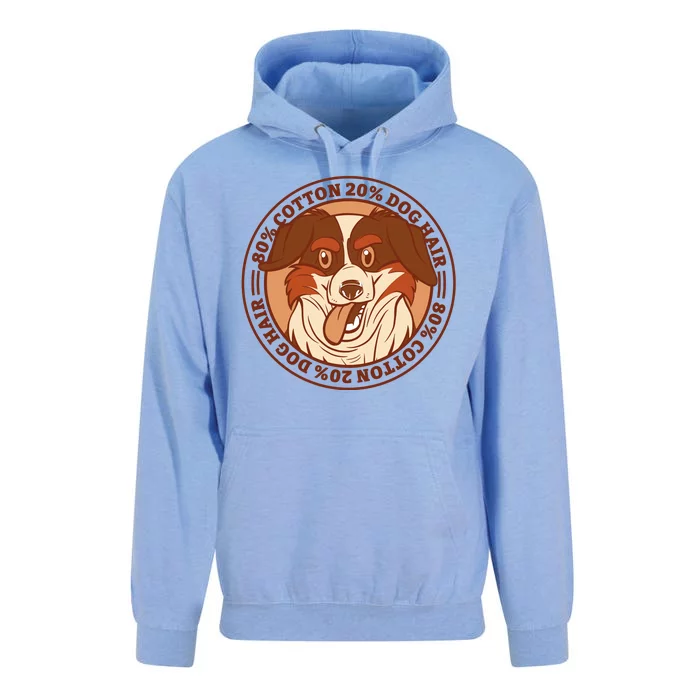 80 Percent Cotton 20 Percent Dog Hair Funny Unisex Surf Hoodie