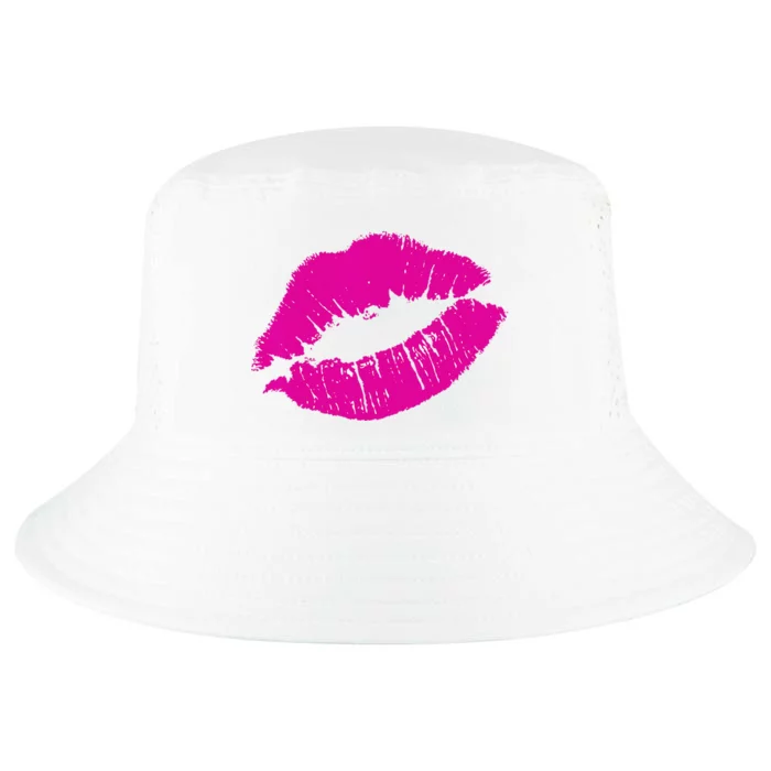 80s Pink Lips Bright Pop Culture 1980s Lovers Gift Cool Comfort Performance Bucket Hat