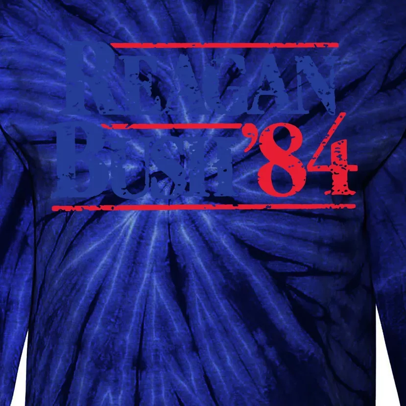 80s Reaganbush 84 Gop Tie-Dye Long Sleeve Shirt