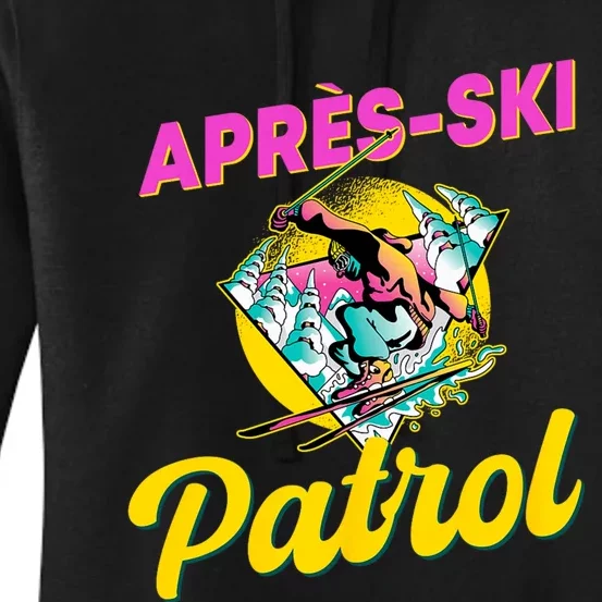 80s Retro Apresski Patrol Wear 90s Skiing Women's Pullover Hoodie