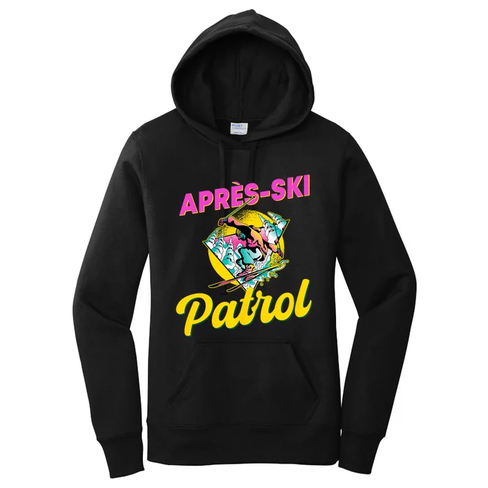 80s Retro Apresski Patrol Wear 90s Skiing Women's Pullover Hoodie