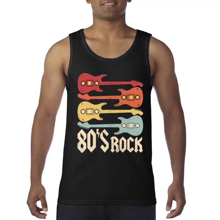 80s Rock Band Guitar Cassette Tape 1980s Vintage 80s Costume Tank Top