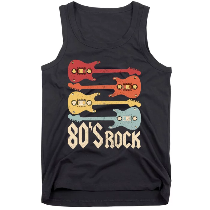 80s Rock Band Guitar Cassette Tape 1980s Vintage 80s Costume Tank Top