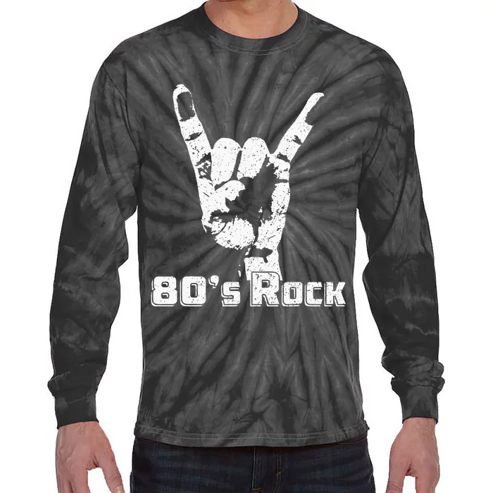 80s Rock Band Tie-Dye Long Sleeve Shirt