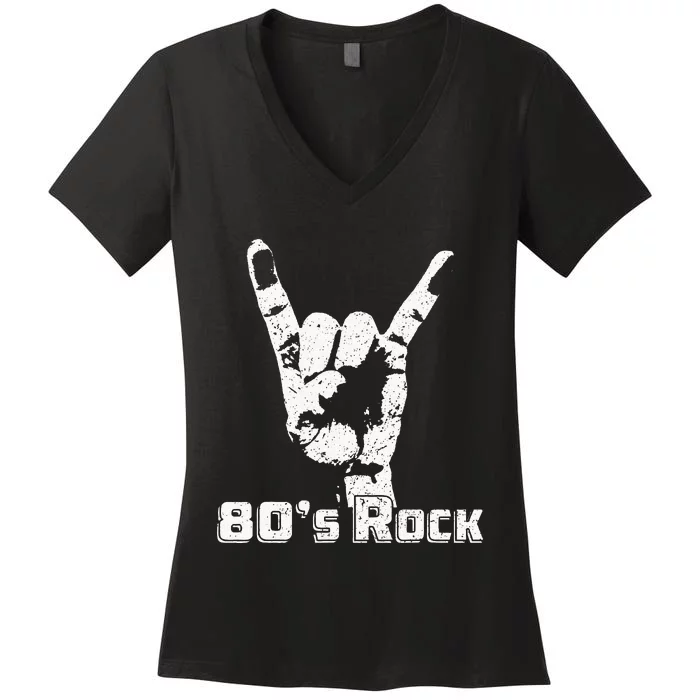 80s Rock Band Women's V-Neck T-Shirt