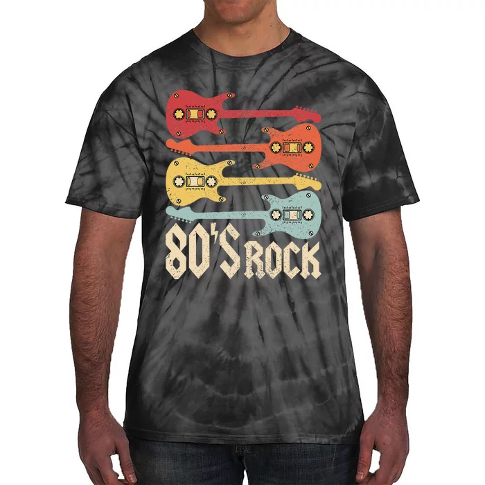 80s Rock Band Guitar Cassette Tape 1980s Vintage 80s Costume Tie-Dye T-Shirt