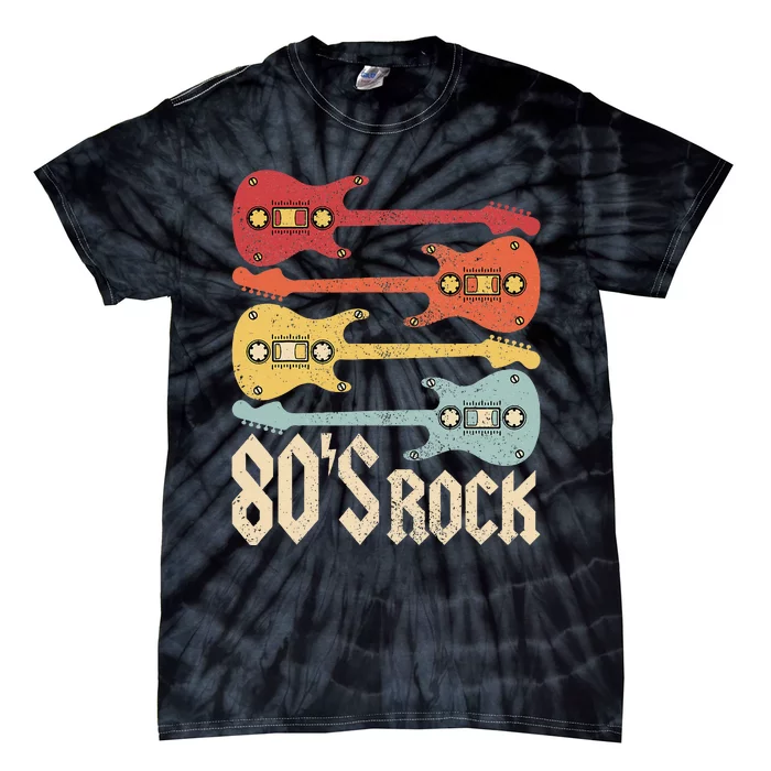 80s Rock Band Guitar Cassette Tape 1980s Vintage 80s Costume Tie-Dye T-Shirt