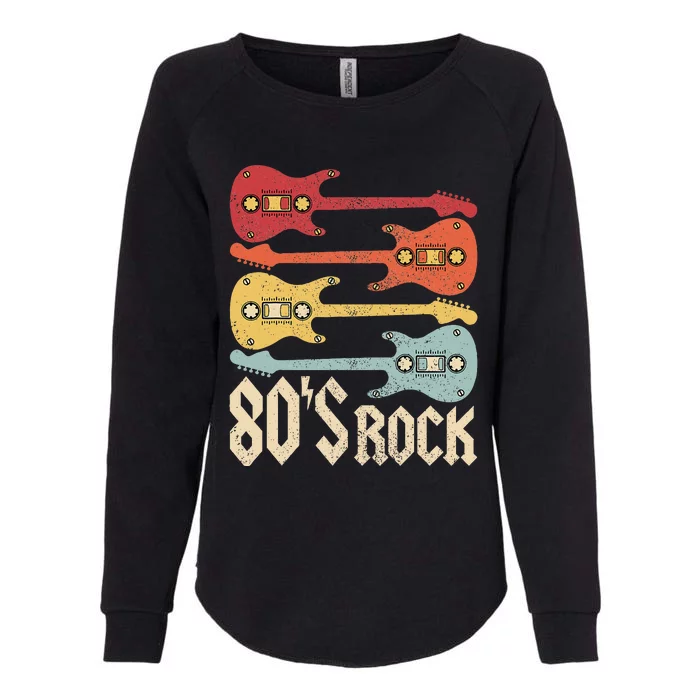 80s Rock Band Guitar Cassette Tape 1980s Womens California Wash Sweatshirt