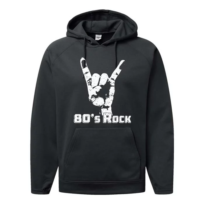 80's Rock Band Back To Retro Rock Lover Performance Fleece Hoodie