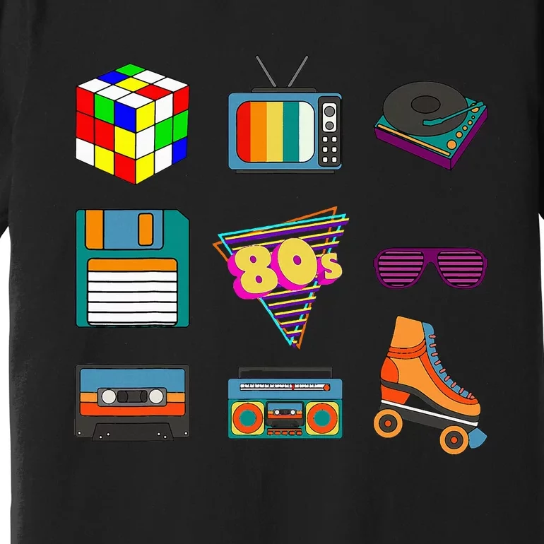 80S Retro Fashion Throwback Culture Disco Music Party Lover Premium T-Shirt