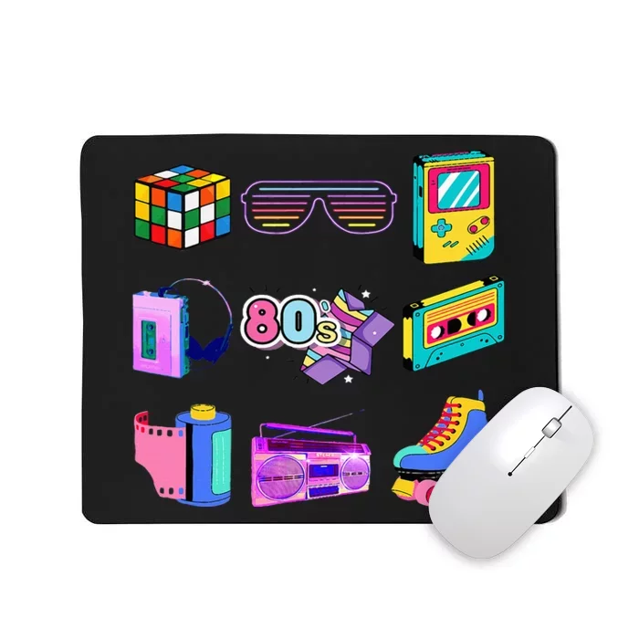 80S Retro Fashion Throwback Culture Disco Music Party Lover Mousepad