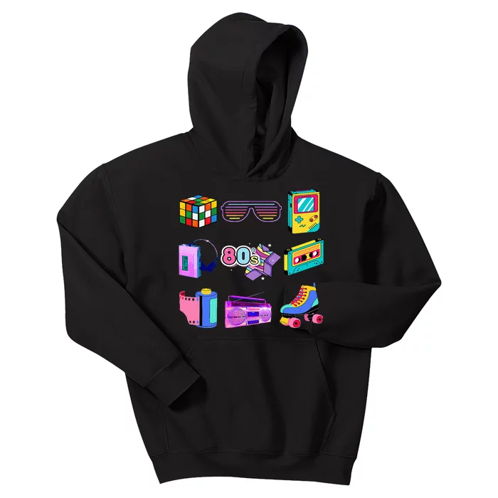 80S Retro Fashion Throwback Culture Disco Music Party Lover Kids Hoodie