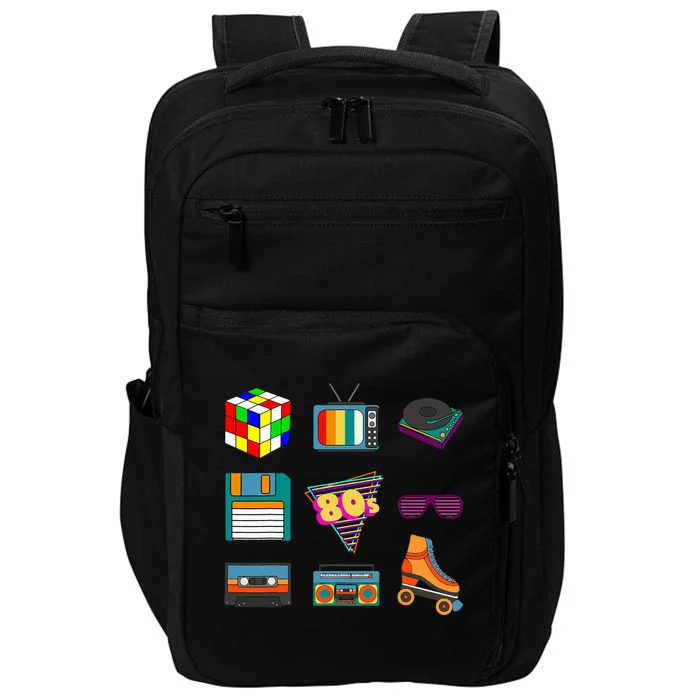 80S Retro Fashion Throwback Culture Disco Music Party Lover Short Sleeve Impact Tech Backpack